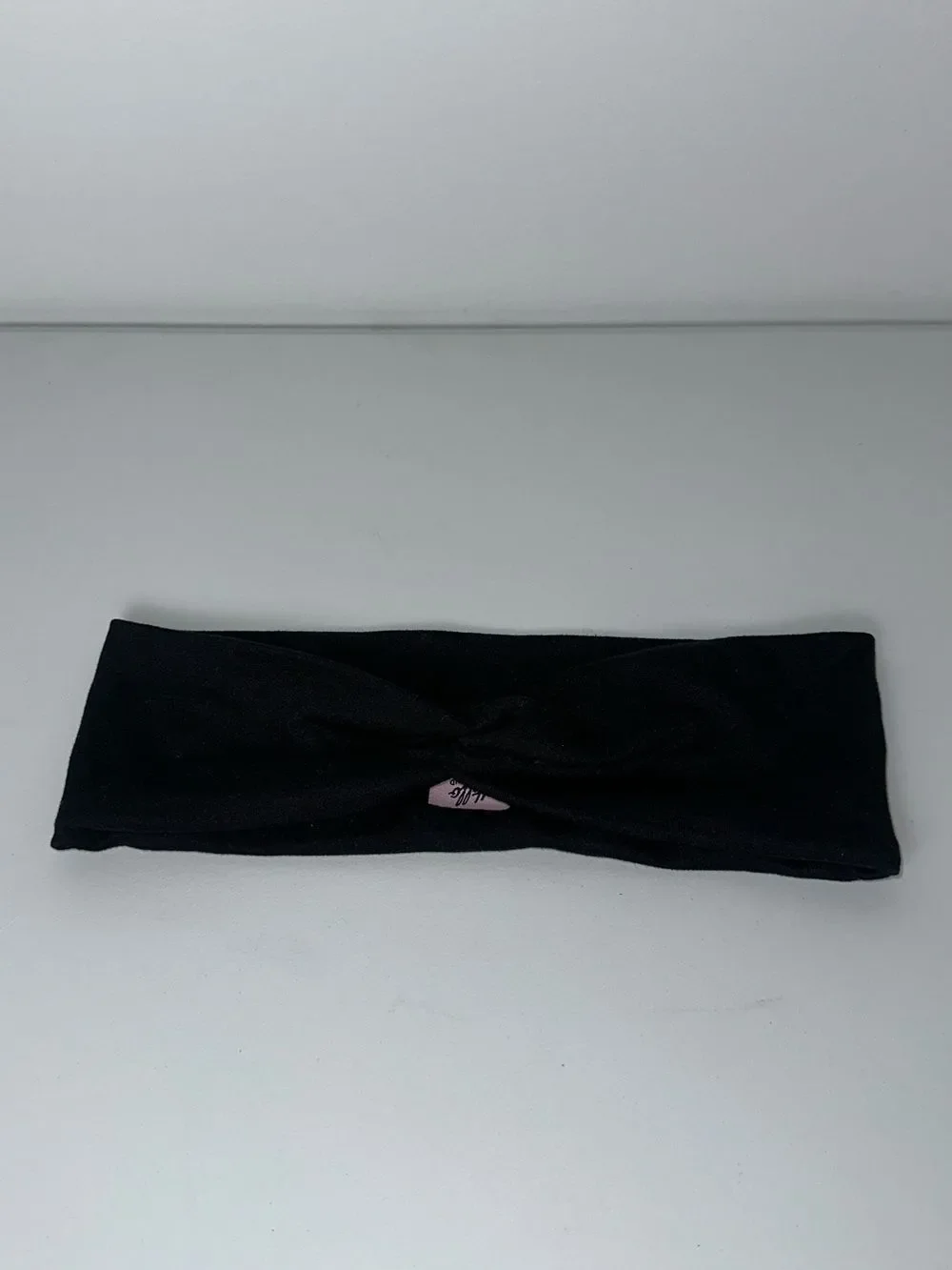 Hello Headband Black OS Buttery Soft Twist Front